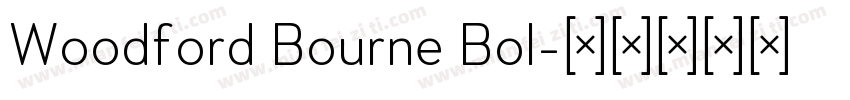 Woodford Bourne Bol字体转换